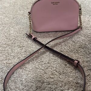 kate spade Pink Leather Dome Crossbody with Gold Chain